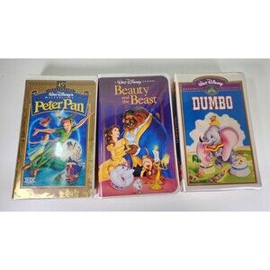 Disney VHS Classic Clamshell Starter Pack - Dumbo Peter Pan Beauty & the Beast